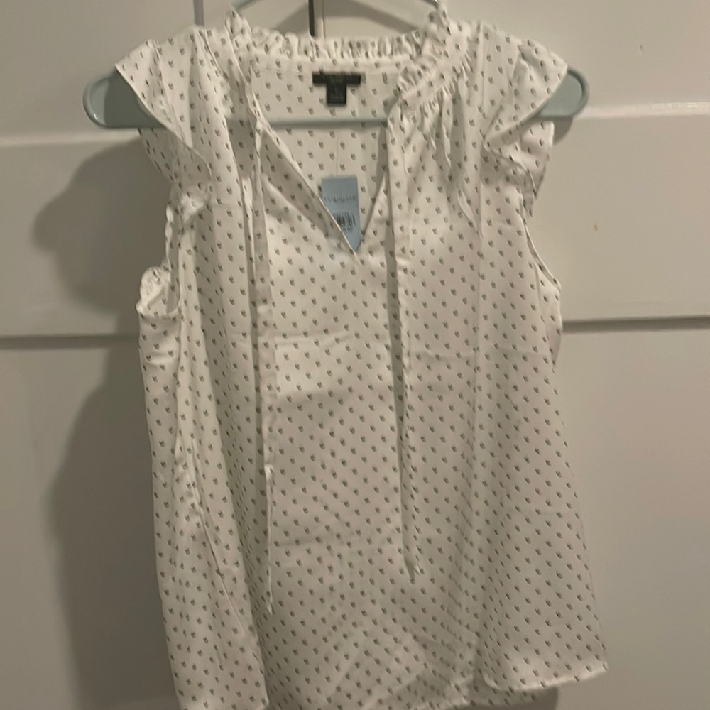 Ann Taylor Factory ruffle tie blouse NWT